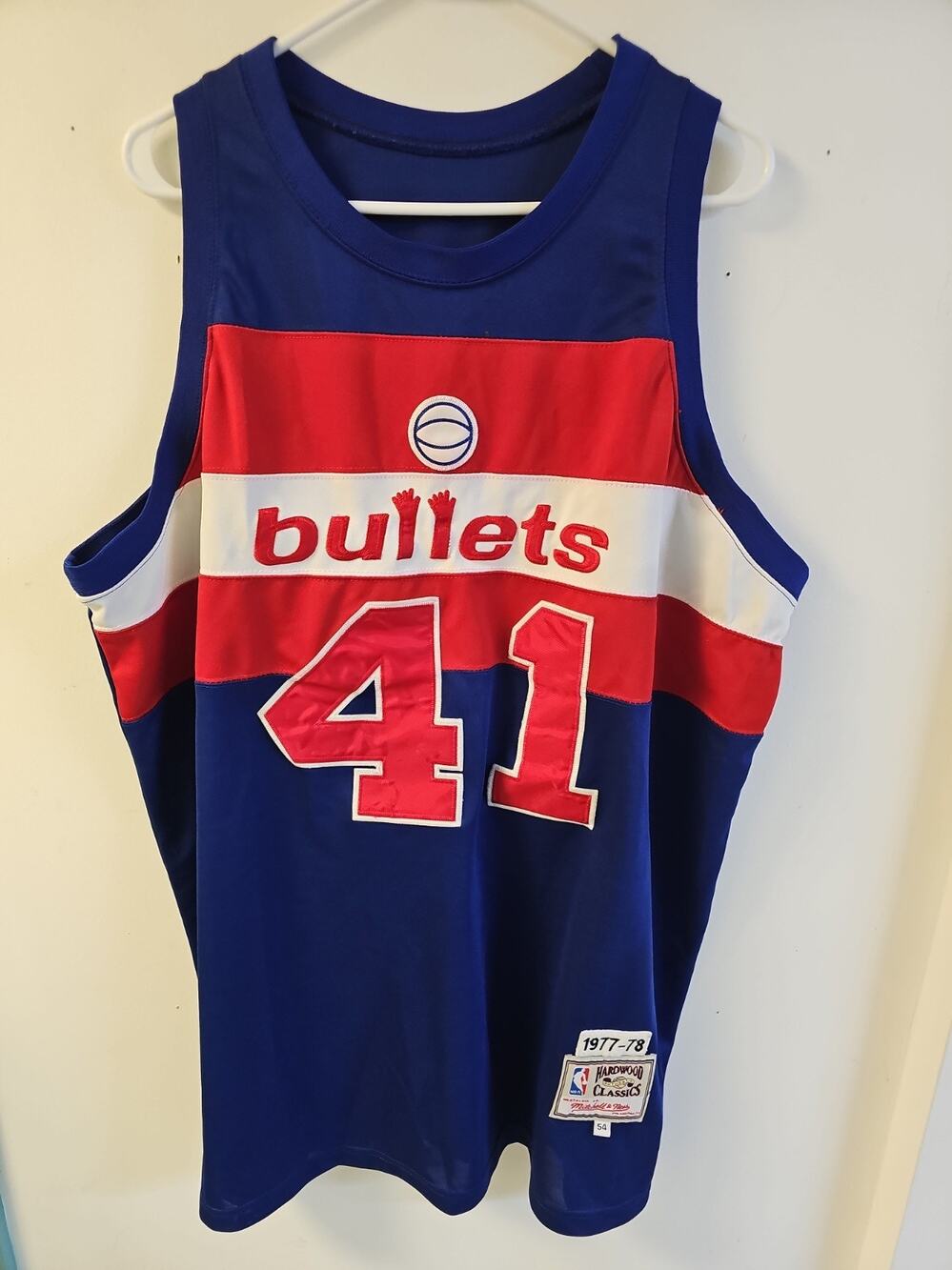 Rare Basketball Jersey Washington Bullets Wes Unseld Mitchell & Ness SZ XXL 54